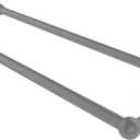 Allied Brass QN-41-BB-24-GYM 24 in. Que First Collection Back to Back Shower Door Towel Bar, Matte Gray