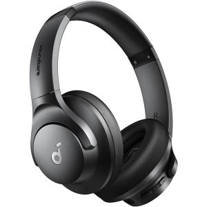 Soundcore by Anker Q20i Hybrid Active Noise Cancelling Headphones, Wireless Over-Ear Bluetooth, 40H Long ANC Playtime, Hi-Res Audio, Big Bass, Customize via an App, Transparency Mode (Black)