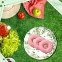 2 x 3Pcs Thank You Melamine Serving Tray 10 Inch Round Serving Platters Thank You for Celebrating with Us Food Tray for Wedding Birthday Baby Shower Party Favor Supplies