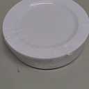 I00000 50 Pcs White Plastic Dessert Plates, 7.5 inch Disposable Salad Plates, Premium Appetizer Plates for Party, White Plastic Plates for Wedding