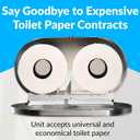 Bobrick B-2892 Surface-Mounted Twin Jumbo-Roll Toilet Paper Dispenser, Double Roll Toilet Paper Holder