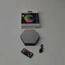 Monster Basics Smart Multicolor Hexagon LED Lights, RGBIC Sound-Reactive 3D Mirror Light