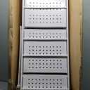 Himix Storage Shelves with 20 Hooks, 4-Tier Foldable Shelves for Storage, Folding Shelf Unit Pantry Shelves with Wheels, Metal Shelving Storage Rack Shelf for Kitchen Garage Home, White - No Assembly
