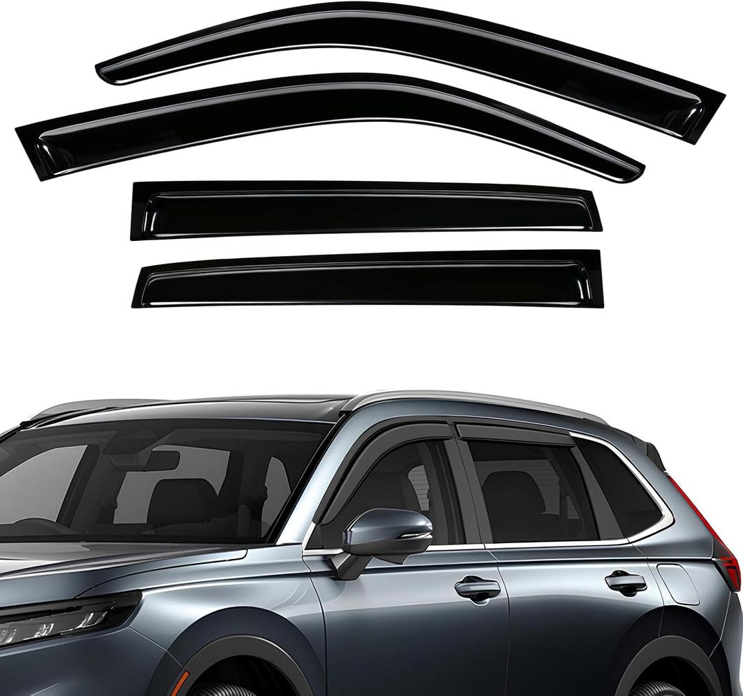 Rain Guards Compatible with Honda HRV 2023 2024 2025 2026 Black 4 PCS