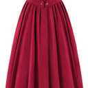Scarlet Darkness Renaissance Dress Women Lace Up Cottagecore Sleeveless Long Dress Medieval Costume (Large, Red)