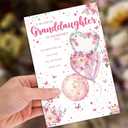 10 x Granddaughter Valentine Card, Happy Valentine's Day Card Gifts for Granddaughter (QQ-153)