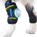 Dog Leg Brace for Rear Hock & Ankle, Canine Hind Leg Joint Compression Wrap for Torn ACL & CCL, Injury and Sprain Protection, Wound Care and Loss of Stability 1 Pair, Size: Large (black)