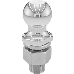 CURT 40090 Chrome Trailer Hitch Ball, 10,000 lbs, 2-Inch Diameter, 1-1/4 x 2-5/8-Inch Shank