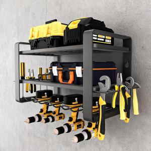 Power Tool Organizer Wall Mount, Heavy Duty 3 Layer Cordless Tool Organizer 4 Drill Organizer Wall Mount Black Shelf Power Tool Organizer Garage Power Tool Organizer Wall Mount, Heavy Duty 3 Layer Cordless Tool Organizer 4 Drill Organizer Wall Mount Black Shelf Power Tool Organizer Garage