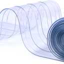 Plastic Vinyl Replacement Strip Curtain-Door - Clear Waterproof Commercial PVC for Warehouse Doors,Walk-in Freezers Basement Stable Pet House,8' x 7.2" Single Strip