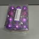 uxcell 24Pcs Purple 1.57 Inch Christmas Balls Ornaments Shatterproof Ornaments Hanging Balls for Xmas Trees, Wedding, Party Decorations