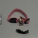 PetIsay Dog Light up Collar with Metal Buckle - Ultimate Reflective LED Dog Collar Rechargeable/Waterproof(Pink,L)