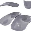 3/4 Original High Arch Inserts Firm Orthotics for Plantar Fasciitis Flat Feet Over-Pronation, Comfort Metatarsal Pad Support Insoles Relief Heel Spur Pain