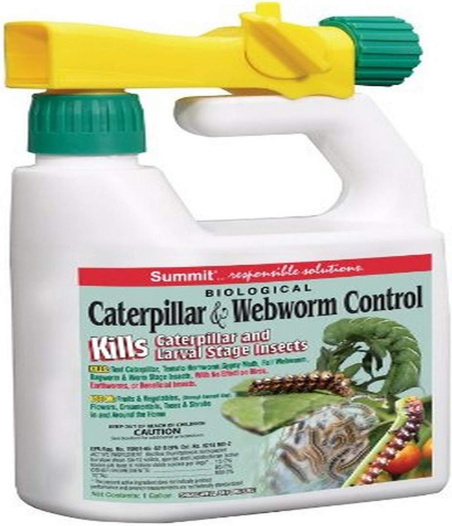 SUMMIT 021-6 Caterpillar and Webworm Control-Hose End For Insects, 1-, Quart, White SUMMIT 021-6 Caterpillar and Webworm Control-Hose End For Insects, 1-, Quart, White