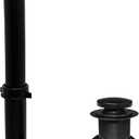 Westbrass 593144-62 14" Black Tubular Bathtub Waste & Overflow Assembly with with Tip-Toe Drain Plug and 2-Hole Faceplate, Matte Black