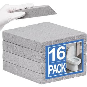 Herda 16 Pack Pumice Stone Toilet Bowl Cleaning, Powerfully Pumice Stick for Cleaning Hard Water Rings, Calcium Buildup, Rust, Pumice Stone for Cleaning Toilets, Tubs, Grills, Swimming Pools, Sinks