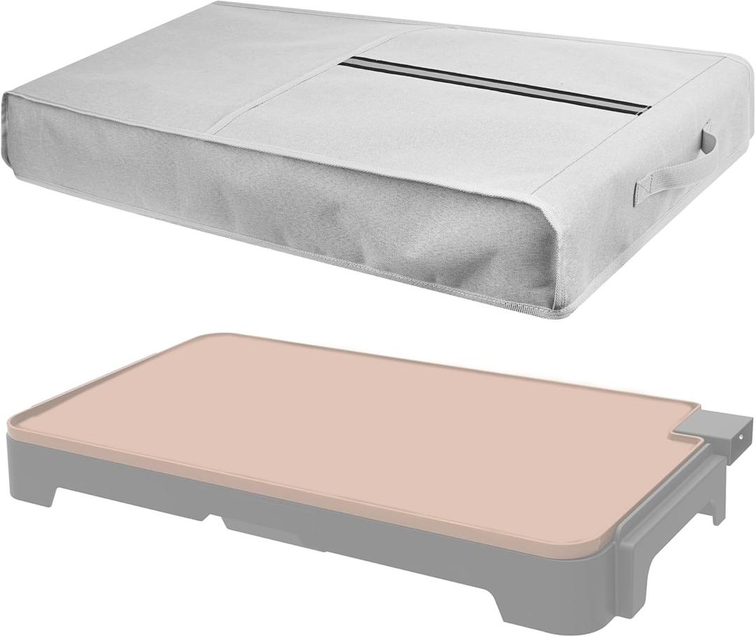 Electric Griddle Cover for Bella 12" x 22" Electric Griddle, Heavy Duty Oxford Cloth Waterproof Dust-Proof Cover - Light Gray