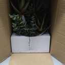 11 Large Succulents Aloe Plants Artificial in Ceramic Pots Potted Faux Succulent Eucalyptus Arrangement with Black Bowl Pots Fake Desk Succulents Plants for Home Bathroom Shelf Table Indoor Decor