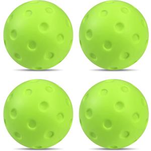 MYKUJA Foam Pickleball Balls, Silent Foam Balls for Tennis and Pickleball Practice, Indoor Pickleball Ball Outdoor for Noise Reducing, 4 Pack