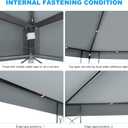 Qdreclod 10x10 FT Replacement Top Canopy Replacement Top Gazebo Cover Single Tier Sun Shade Canopy Cover for Shop, Yard, Outdoors Commercial Use Gazebo Canopy Top Replacement (Gray)