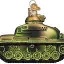 Old World Christmas Military Tank Glass Blown Ornament for Christmas Tree, Handcrafted Holiday Decoration, Military Collection