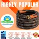 Short Garden Hose 10 ft x 5/8", Heavy Duty Small Flexible Water Hose, Kink Resistant Lightweight Hybrid Hose, Leakproof Yard Hose with Male to Female Fittings