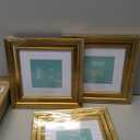 LaVie Home 6x6 Picture Frames (3 Pack, Gold) with Mat for 4x4 Photos Rustic Wood Grain Photo Frame with High Definition Glass for Wall Mount & Table Top Display, Set of 3 Square Frame