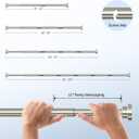 Mcrbeay Shower Curtain Rod, 1" Diameter Heavy Duty Tension Shower Rod, Non Slip Adjustable 28-74 inch No Drill Shower Curtain Rods Spring Tension For Bathroom, Shower Stall, No Rust, Brushed Nickel