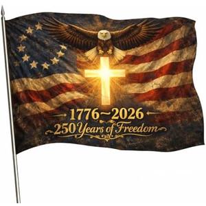 Us 250 Flag – 250th Anniversary USA Double Sided 3-Ply Outdoor Flag, We The People 1776-2026 Patriotic Yard & House Banner for 4th of July (5, 3X5)
