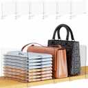 Yieach 6 Pack Acrylic Shelf Dividers for Closet Organization,Towel,Sweater,Purse Organizer - Adjustable Height - Vertical Shelf Separators for T Shirt,Clear Closet Shelf Divider for Wood Shelves