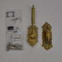 Nostalgic Warehouse Victorian Plate F Grip Entry Set Fleur Lever in Polished Brass