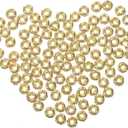 DIY Jewelry Supplies 100pcs Large Hole Gold Spacer Beads Diamond Shape Beads (0.8X0.55cm)