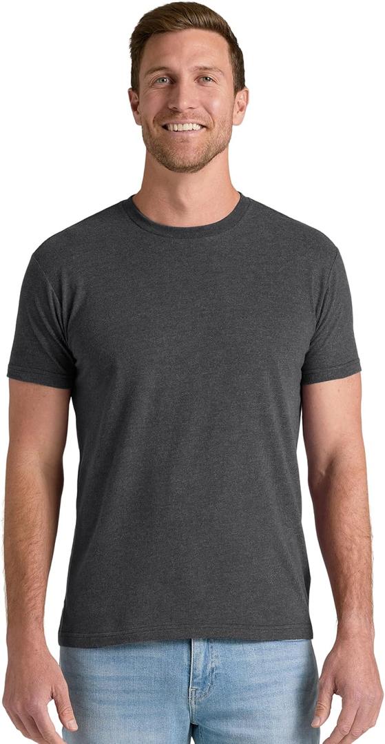 True Classic Mens T-Shirts Short Sleeve Crew Neck T Shirts for Man, Cotton Blend Plain Novelty Men's T-Shirts (Gray, M)