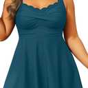 Aqua Eve Plus Size Swim Dress - Two Piece Tankini Tummy Control Bathing Suit with Shorts 2025 Swimsuit (20W, Teal)