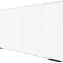 VIZ-PRO Magnetic Dry Erase Board, 120 X 48 Inches, Foldable Wall-Mounted Whiteboard with Silver Aluminum Frame & Marker Tray for School Office and Home 10' X 4'