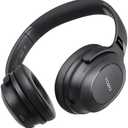 TOZO Hybrid Active Noise Cancelling Headphones, Wireless Over Ear Bluetooth Headset, 40H Playtime, Hi-Res Audio Custom EQ via App Deep Bass Comfort Fit Ear Cups, for Home Office Travel Black