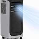 Coolblus Portable Air Conditioners 12000 BTU, Wi-Fi Smart Portable AC Unit for Room Up to 550 Sq.Ft, 3 in 1 Quiet AC with Cool/Dehumidify/Fan, Window Kit, Black-12000BTU-WIFI