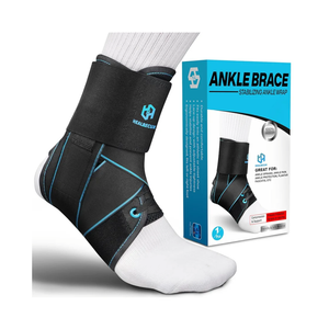 Lace Up Ankle Brace for Women Men, Ankle Support for Sprained Ankle, Plantar Fasciitis Brace Ankle Stabilizer Wrap for Basketball, Volleyball, Sports, Injury Recovery, M