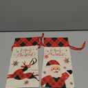 2Pcs Vintage Christmas Gifts for Women Holiday Bag Xmas Gift for Men Her Lady Coworker Friend Bestie Sister Mom Gift Bag Bags for Bottles Gifts