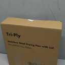 12 Inch Tri-Ply Stainless Steel Frying Pan, Frying Pan with Lid, PFOA/PTFE Free Skillet, Induction Cooking Pans, Dishwasher & Oven Broiler Safe 600F, Professional Cookware, Heavy Duty & Even Heat