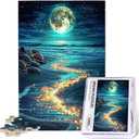 Seaside Moon Puzzles 1000 Pieces Beach Puzzles for AdultsOcean Beach Theme Jigsaw PuzzlesSeaside Puzzle 1000 PiecesEducational Toys Challenging Fun Games for Family and Friends
