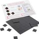 Magnefic Magnetic Squares, 1 Tape Sheet of 70 Magnetic Squares (Each 20x20x2mm), Magnet on one Side, Self Adhesive on The Other Side. Perfect for Fridge Organisation, Art Project, Vision Board