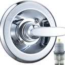 Replacement for Delta Classic 13 Series Single-Function Trim Kit, T13010 Shower Handle, Fit Delta Shower Valve R10000 Series, Chrome (Cartridge Included)