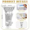 Weysat 2 Pcs Corbels for Doorway Decorative Corbel Shelf Bracket Countertops Fireplace Carved Applique Accent Bracket Fireplace Mantel Support Porches Decorative Trim 2.7" D x 5. 1" W x 10" H