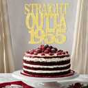 Gold Straight Outta 1955 Cake Topper, Happy 71th Birthday Cake Topper, Cheer 71th Cake Topper 71 and Fabulous Cake Decoration, 71th Birthday/Wedding Party Decoration