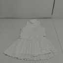 ABOCIW Womens Pleated Tennis Skirts Sleeveless V Neck Collar Racerback Workout Crop Tank Tops Sports Bra Golf Skorts Skirts Outfits #1 White M