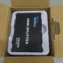 HDMI Splitter 1 in 4 Out V1.4b Powered HDMI Video Splitter with AC Adaptor Duplicate/Mirror Screen Monitor Supports Ultra HD 1080P 2K x4K@30Hz and 3D Resolutions (1 Input to 4 Outputs)