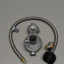 Stanbroil Vertical Two Stage Propane Regulator - 20" RV Propane Pigtail Stainless Steel Braided Hose with Gauge