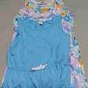 PATPAT Girls 3 Pack Rompers 10- 11 Years Floral Summer Rompers Elastic Waist Sleeveless Jumpsuits Cute Outfits