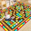 teytoy Baby Play Mats for Floor, Infant Playmat for Babies 0-6 6-12 Months, Baby Crawling Mat for Toddlers Learning Classroom Bedroom Activity Mat (43x59 inch) (Multi Color)